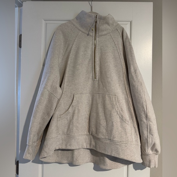 lululemon athletica Jackets & Blazers - LULULEMON XL/XXL Beige Scuba Long